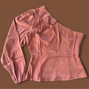 Lulu's Rusty Rose Satin blouse